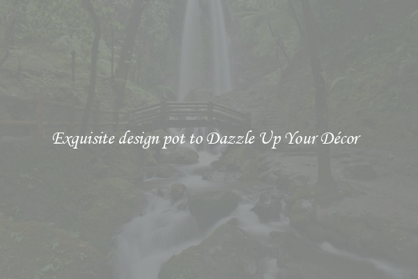 Exquisite design pot to Dazzle Up Your Décor  