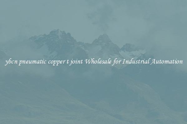  ybcn pneumatic copper t joint Wholesale for Industrial Automation 