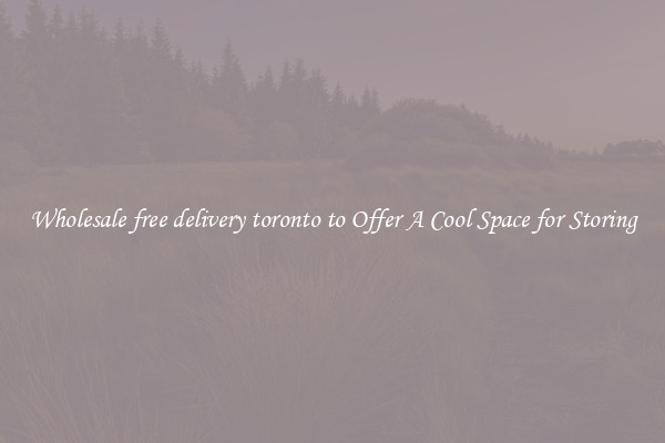 Wholesale free delivery toronto to Offer A Cool Space for Storing