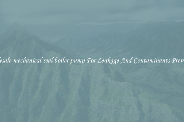Wholesale mechanical seal boiler pump For Leakage And Contaminants Prevention
