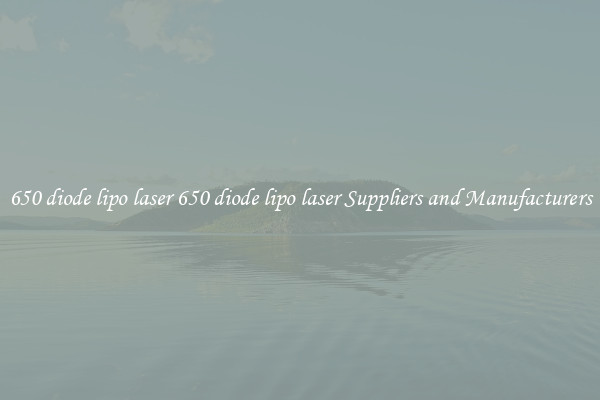 650 diode lipo laser 650 diode lipo laser Suppliers and Manufacturers