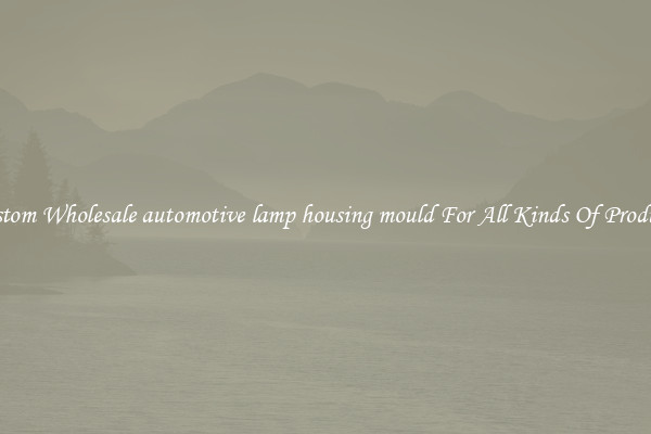 Custom Wholesale automotive lamp housing mould For All Kinds Of Products