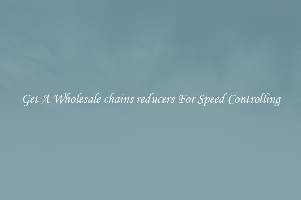Get A Wholesale chains reducers For Speed Controlling