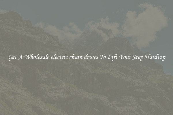 Get A Wholesale electric chain drives To Lift Your Jeep Hardtop