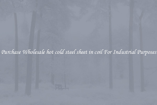 Purchase Wholesale hot cold steel sheet in coil For Industrial Purposes