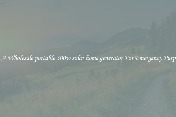 Get A Wholesale portable 300w solar home generator For Emergency Purposes