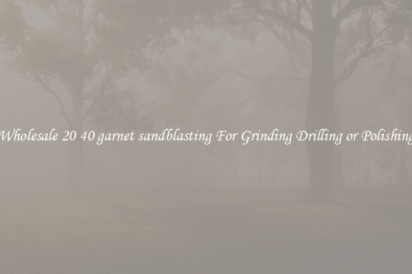 Wholesale 20 40 garnet sandblasting For Grinding Drilling or Polishing