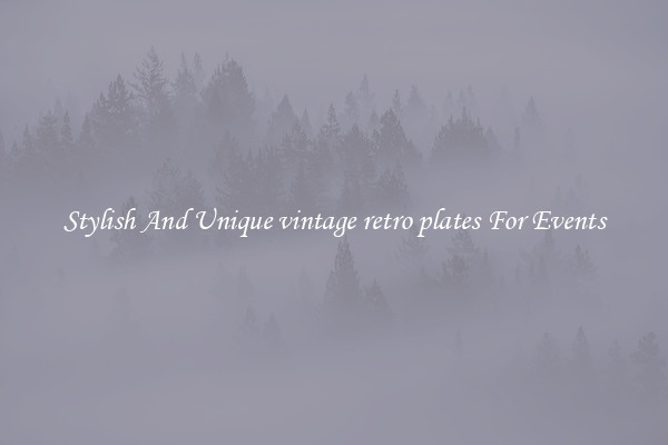 Stylish And Unique vintage retro plates For Events